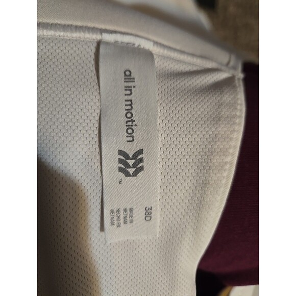 All In Motion Ivory High Support Molded Cups Sports Bra Size 38D - Picture 7 of 9